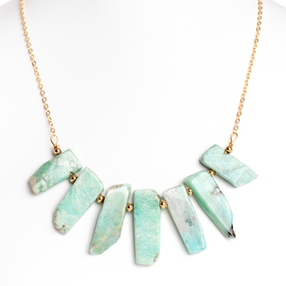 Amazonite Aztec Necklace